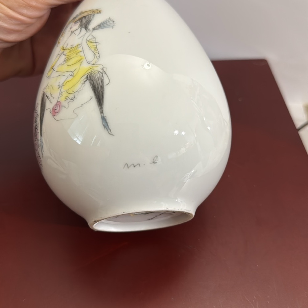 Vintage Edelstein Bavaria, a German porcelain hand painted by Mira Lederer - Picture 5 of 5